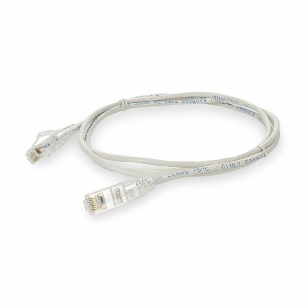 Add-On 8FT RJ-45 MALE TO RJ-45 MALE STRAIGHT WHITE CAT6 SLIM UTP PVC COPPER P ADD-8FSLCAT6-WE